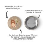 Button Adventskalender - waldtiere - Set 7 – Bild 2