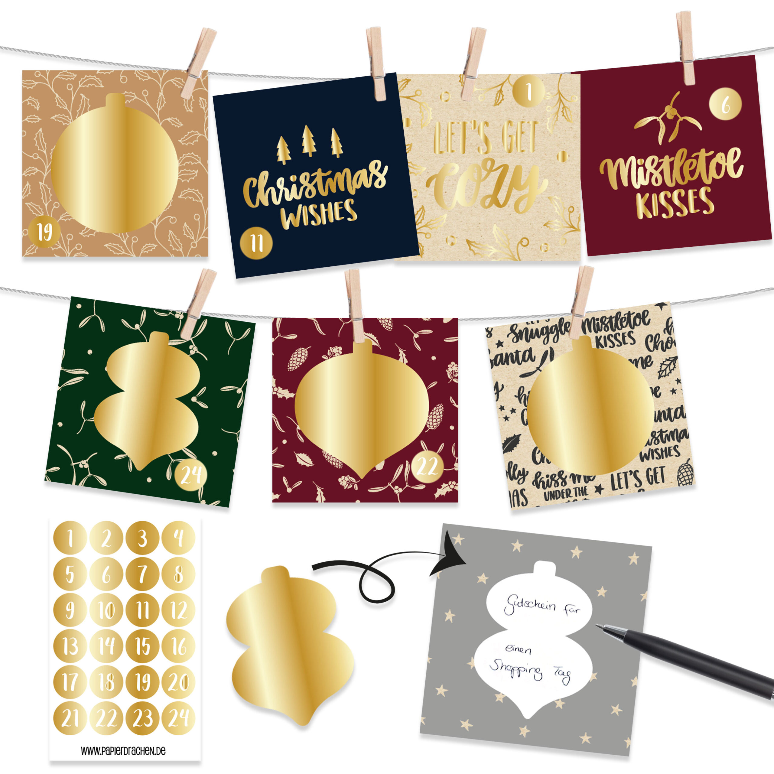 Rubbel-Adventskalender Christmas