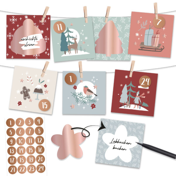 Rubbel-Adventskalender Cheerful Christmas