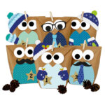 Adventskalender Eulen - Blau Plus