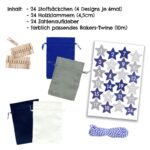 Adv Stoffsäckchen - anthrazit blau marineblau weiss – Bild 4