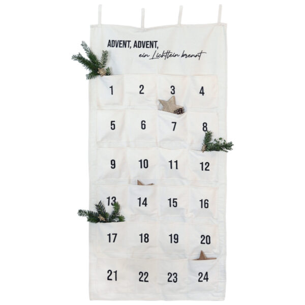 Adventskalender Wandteppich &ndash; Ein Lichtlein brennt
