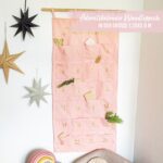 Adventskalender Wandteppich rosa & gold – Bild 2
