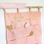 Adventskalender Wandteppich rosa & gold – Bild 3