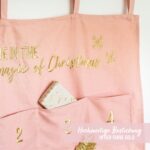 Adventskalender Wandteppich rosa & gold – Bild 4