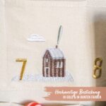 Adventskalender Wandteppich beige & gold Set Nr 34 – Bild 4