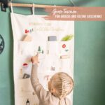 Adventskalender Wandteppich beige & gold Set Nr 34 – Bild 5