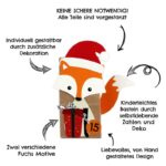 Fuchs Adventskalender zum Basteln – vorgestanzt – Bild 2