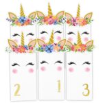 Adventskalender Einhorntüten mit Blumenkranz