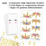 Adventskalender Einhorntüten mit Blumenkranz – Bild 3