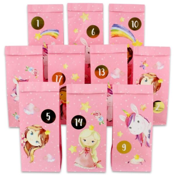 Adventskalender – Motiv Prinzessin und Einhorn