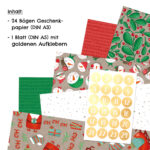 Adventskalender Geschenkpapier rot-grün – Bild 3