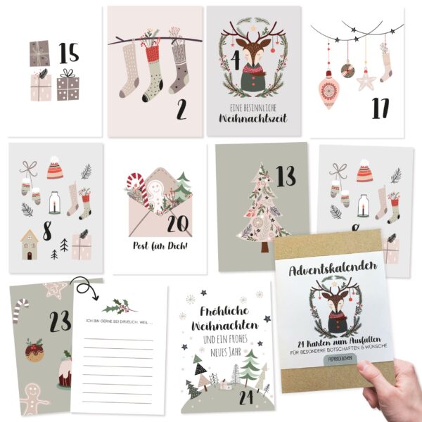 Karten Adventskalender f&uuml;r Erwachsene