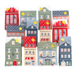 Adv Häuser Kisten Tüten Weihnachtsstadt Pastell