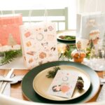 6 goldfolierte Geschenktüten – Eisblau – Bild 6