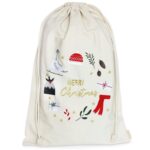 Geschenksäckchen zu Weihnachten - Cremefarben bunt