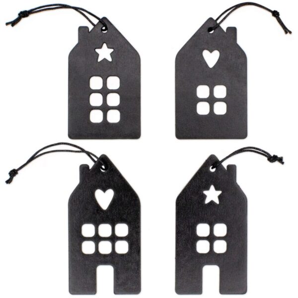 Holz-Anhänger Häuser