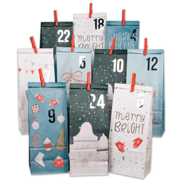 Adventskalender Christmas blau