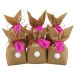 Osterhasen - Tüten mit Pompom - (pink)