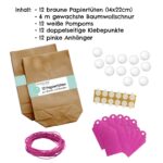 Osterhasen - Tüten mit Pompom - (pink) – Bild 2