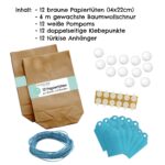 Osterhasen - Tüten mit Pompom  (blau) – Bild 2