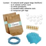 Osterhasen - Tüten mit Pompom  (blau) – Bild 3