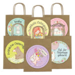 XXL Ostertüten Henkel 5 - braun - pastell