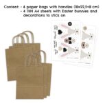 XXL Ostertüten Henkel - mit Hasengesicht schwarz weiß - Set 2 – Bild 3