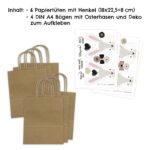 XXL Ostertüten Henkel - mit Hasengesicht schwarz weiß - Set 2 – Bild 4