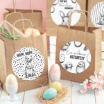 XXL Ostertüten Henkel - braun - schwarz weiss – Bild 2