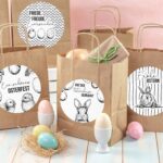 XXL Ostertüten Henkel - braun - schwarz weiss – Bild 5