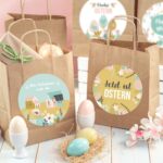 XXL Ostertüten Henkel - braun - Frühling Türkis Set 11 – Bild 2