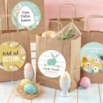 XXL Ostertüten Henkel - braun - Frühling Türkis Set 11 – Bild 5