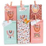 12 Geschenktüten mit Anhängern zu Ostern - PN3 Boho - Set 9