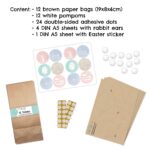 Hasentüte mit Pompom und Ohren - Set 2 - Pastell – Bild 3