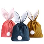 Oster Stoffsäckchen - Samt mit Ohren und Pompons - Set 4