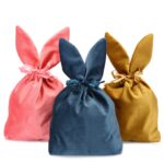 Oster Stoffsäckchen - Samt mit Ohren und Pompons - Set 4 – Bild 2