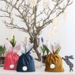 Oster Stoffsäckchen - Samt mit Ohren und Pompons - Set 4 – Bild 4