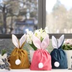 Oster Stoffsäckchen - Samt mit Ohren und Pompons - Set 4 – Bild 5