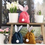 Oster Stoffsäckchen - Samt mit Ohren und Pompons - Set 4 – Bild 6