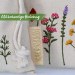 Ostern Leinensäckchen - 6er - Blümchen - Set 1 – Bild 4