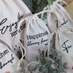 Ostern Leinensäckchen - 6er - Blümchen - Set 1 – Bild 6