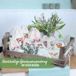 Ostern Leinensäckchen - 6er - Boho - Set 2 – Bild 4