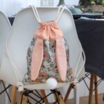 Ostern Rucksack Blumen pfirsichfarben – Bild 5