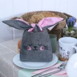 Osternest Stoff Ohren - Set 2 - Rosa – Bild 3