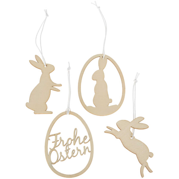 Ostern Cutout Anh&auml;nger - Hasen - Set 2