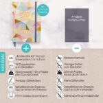 Bullet Journal – (Geometrisch) – Notizbuch A5 gepunktet – Bild 5