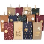 Adventskalender Tüten Set – gold bedruckt
