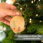 13 Weihnachtskugeln aus Pappmaché – Braun – Bild 5