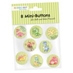 8 Mini Buttons - Dinos